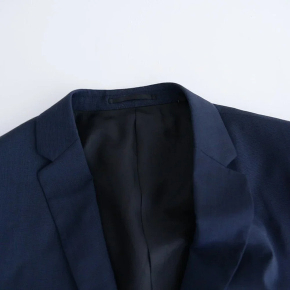 NWT Theory Navy Double Button 100% Pure Wool Rodolf Blazer Size 44 - Picture 13 of 14